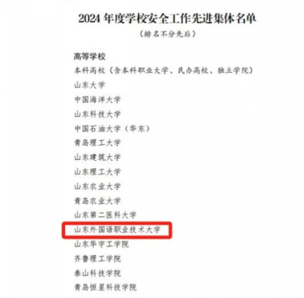 我校連續(xù)三年榮獲“山東省學(xué)校安全工作先進(jìn)集體”